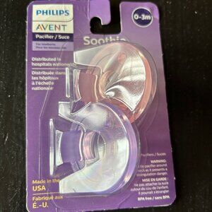 Phillips Avent Soothie Set of 2 Baby Pacifier Blue 0-3 Months New